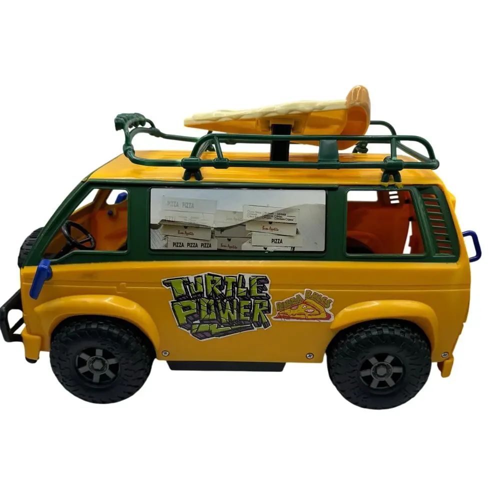 TMNT Mutant Mayhem PizzaFire Van + Figures Tested Lot